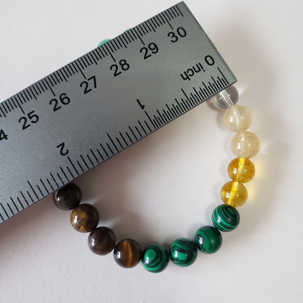 Natural Stone stratchy Bracelet, Attract Good Luck Money Health - Picture 7 of 8